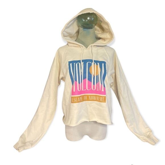 Volcom cropped hoodie medium (1185) NWT - Picture 1 of 8